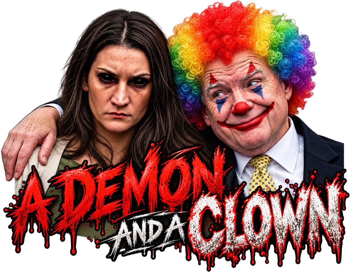 A DEMON AND A CLOWN - Anti-Lindsay Clancy and Kevin Reddington T-Shirt