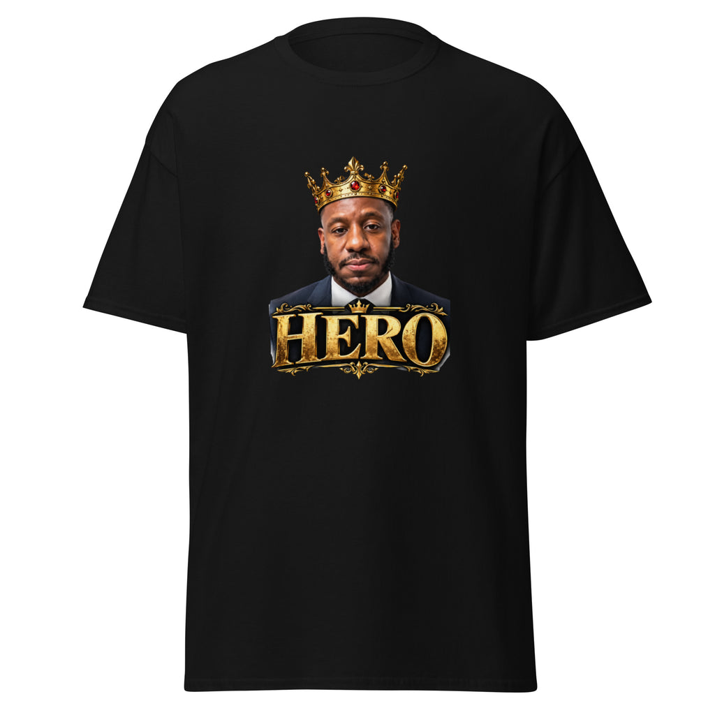 Black Michael Desronvil HERO shirt inspired by the Lindsay Clancy trial